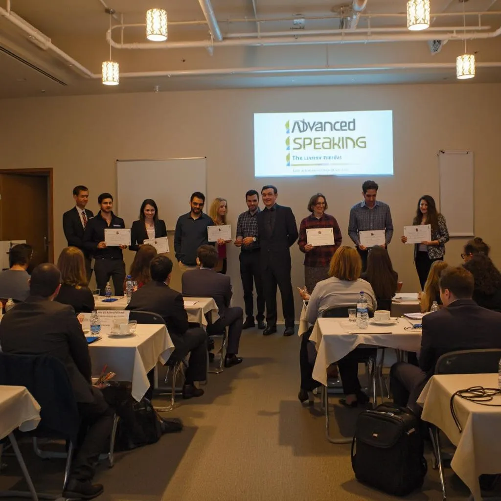 Evento de graduación de curso avanzado